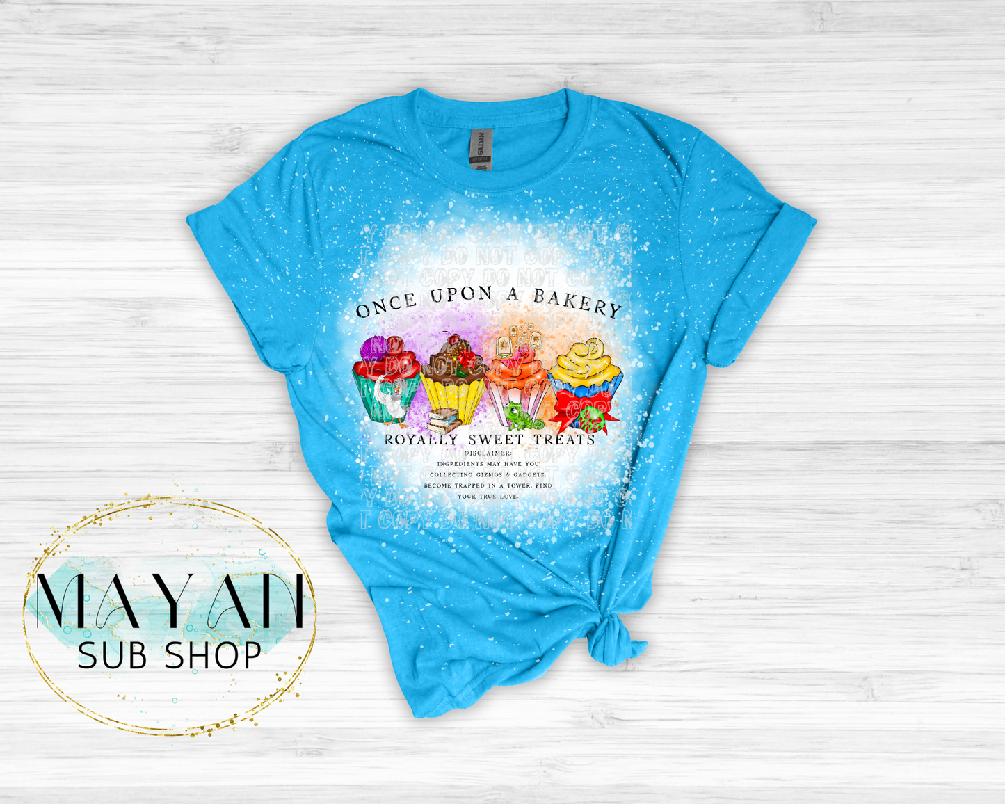 Once Upon A Bakery Bleached Shirt - Mayan Sub Shop