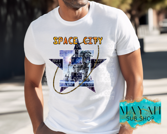 Space city shirt. -Mayan Sub Shop