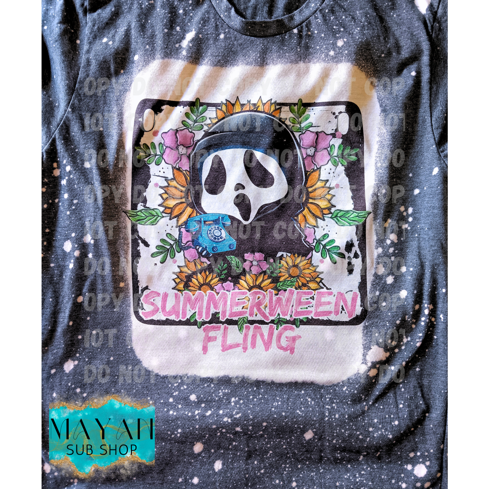 Summerween Fling Bleached Shirt - Mayan Sub Shop
