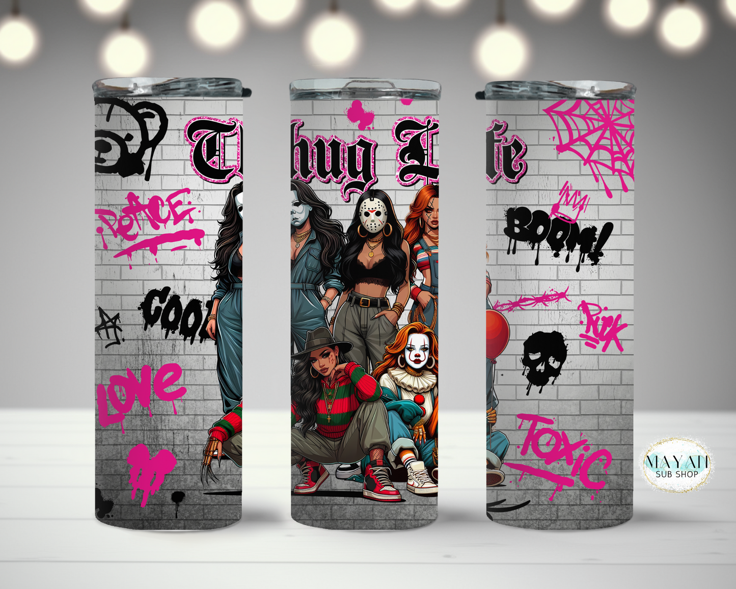 Thug life horror tumbler. -Mayan Sub Shop