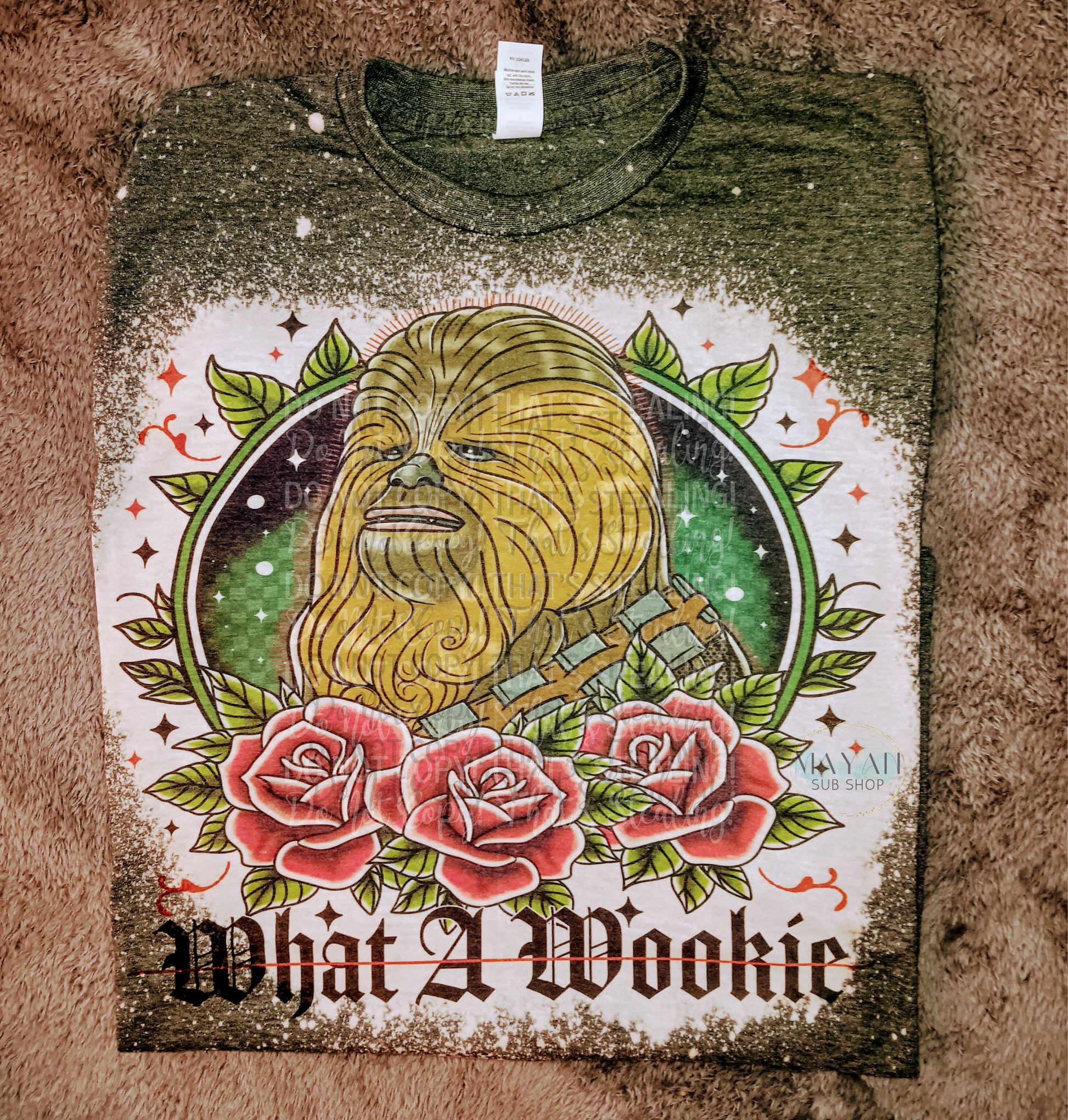 What A Wookie Bleached Tee - Mayan Sub Shop