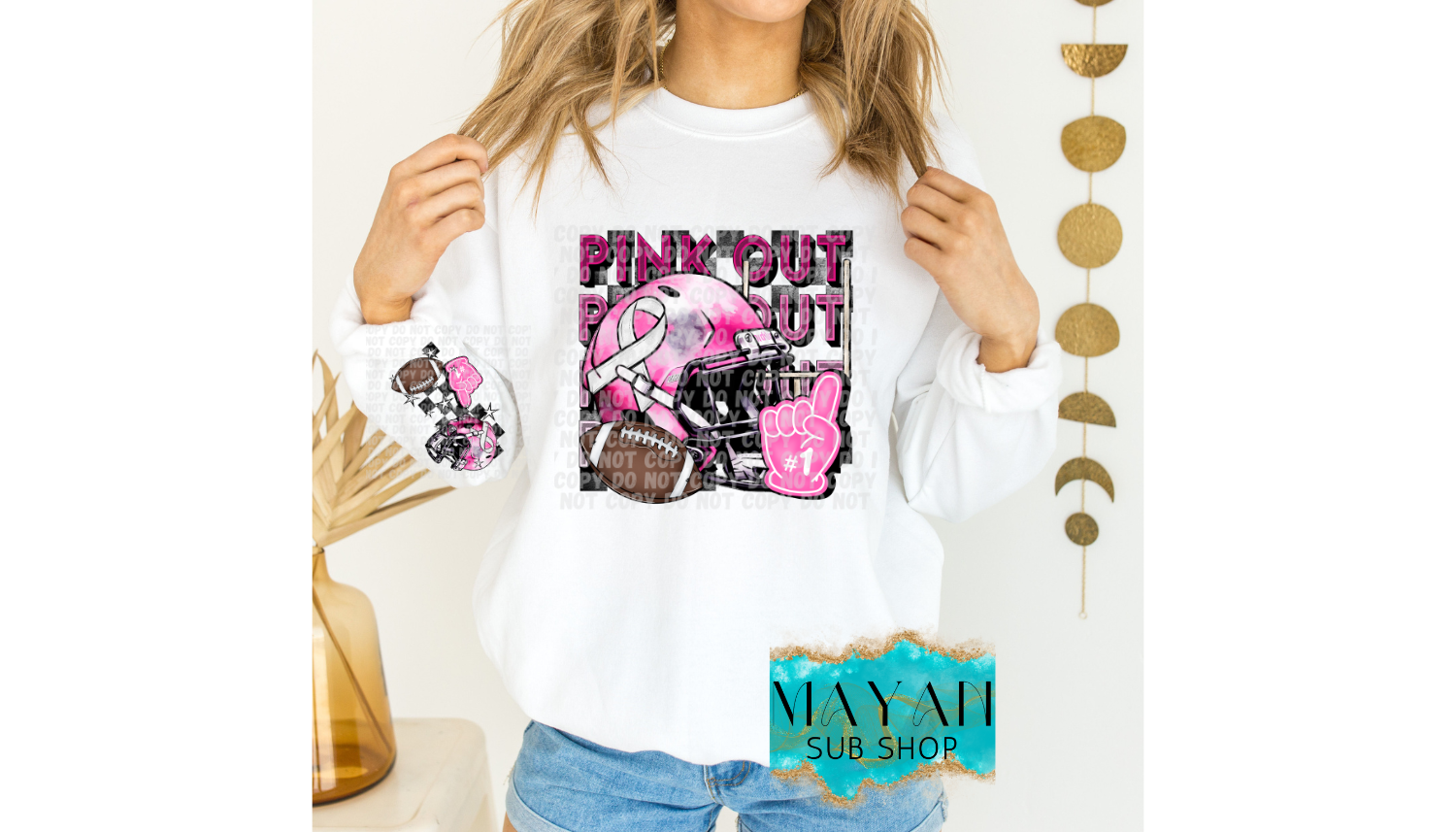 Pink Out Cancer Awareness Sweatshirt - Mayan Sub Shop