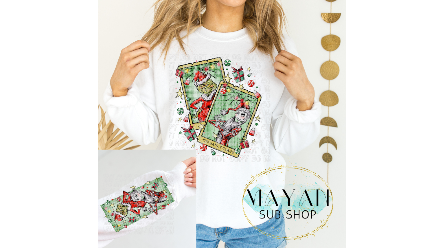 Christmas Santa's Tarot Cards Sweatshirt - Mayan Sub Shop