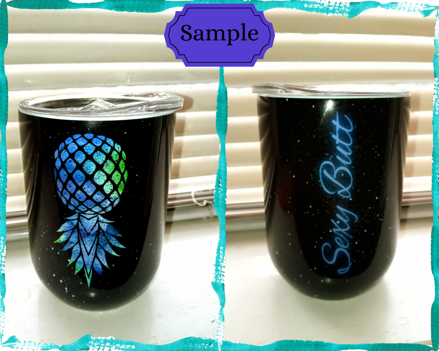 Swingers 12 oz. wine tumbler | Upside down pineapple | Can be personalized - Mayan Sub Shop