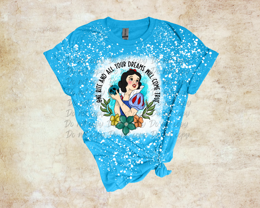 Fairy tale bleached shirt | One bite - Mayan Sub Shop