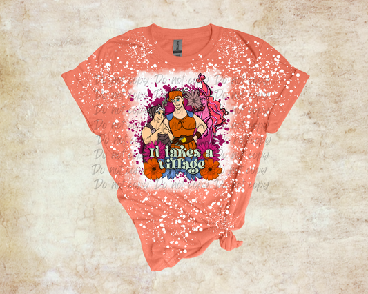 Fairy tale mom bleached shirt | It takes a village - Mayan Sub Shop